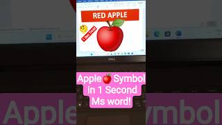 🍎Apple symbol shortcut key in MS Word🔥#shorts #shortfeed #youtubeshorts #viral #trending #apple🤔