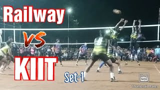 KIIT VS RAILWAY  || 1st SET || 69th SENIOR STATE VOLLEYBALL CHAMPIONSHIP || volleyball match