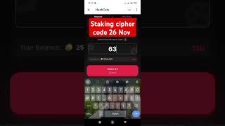 HashCats stake code today || HashCats stake code 26 November || HashCats stake problem 26 November