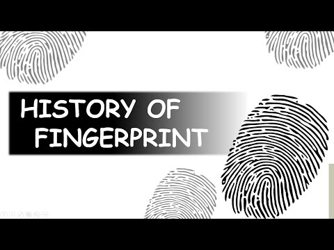 PERSONAL IDENTIFICATION- HISTORY OF FINGERPRINT