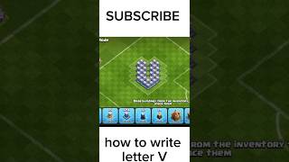 how to draw "V" with wall #coc #comment #like #subscribe #viral #clashofclans #baselayout