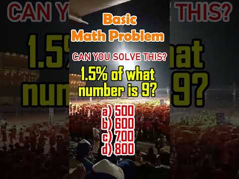1.5% of what number is 9? a) 500 b) 600 c) 700 d) 800#percentage #mathskills #civilservice #shorts