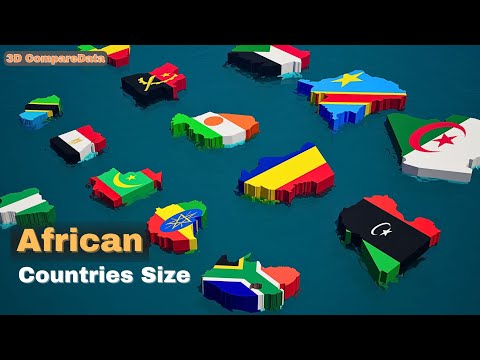African Countries Size Comparison #3dcomparison