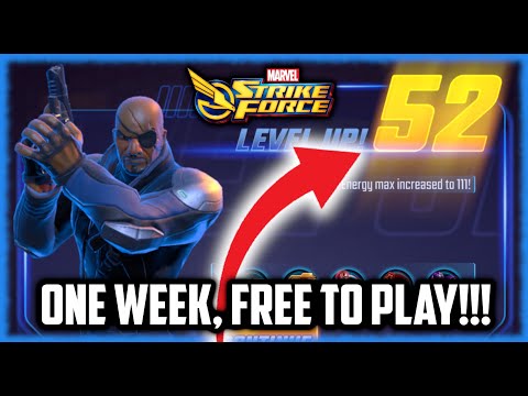 Level 52 in One Week!  Marvel Strike Force Free to Play