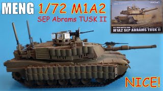 Meng 1/72 M1A2 SEP Abrams TUSK II model review