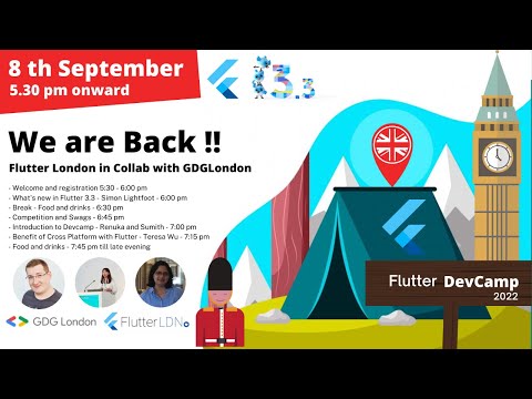 We are Back - Flutter London in Collab with GDGLondon!