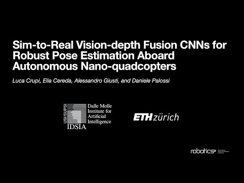 Sim-to-Real Vision-depth Fusion CNNs for Robust Pose Estimation Aboard Autonomous Nano-quadcopters