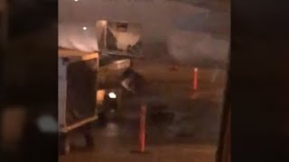 Passenger records luggage handled roughly at Calgary airport