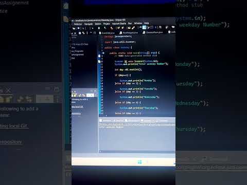 program to display the days of week in Java | day of the week  | ladder if else#java #coding#shorts
