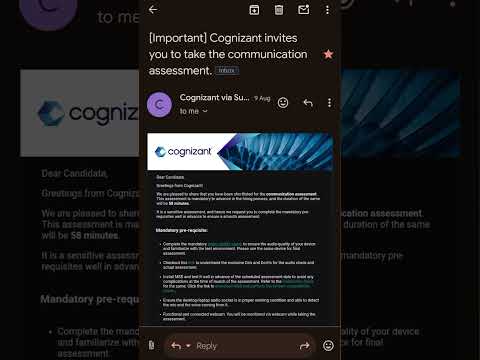 Cognizant is sending communication assessment #viralvideo #shorts #cognizantgenc #youtube #jobs#yt