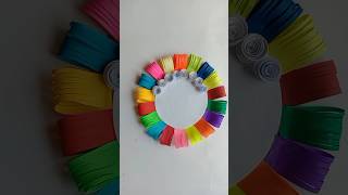 Wallhanging Craft Using Colour Paper #shorts #wallhanging #diycrafts #trending #viral #viralshorts