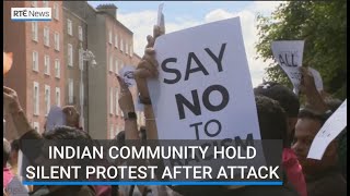 Indian community hold silent protest at Department of Justice after attack