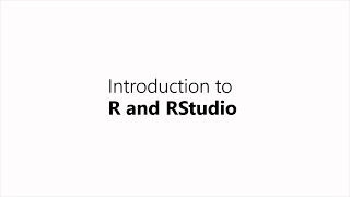 Introduction to R and RStudio