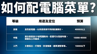 【Huan】 電腦菜單怎麼配? 分享我的經驗思路 Budget PC Setup Guide