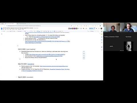 Kubernetes SIG API Machinery 20241002
