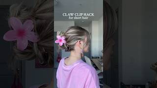 Claw Clip Hack on Short Hair #hair #hairstyle #shorthair #tutorial #hack #clawclips