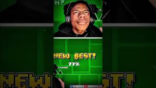 SPEED Beats the IMPOSSIBLE Level in Geometry Dash 🤯 #shorts #ishowspeed #shortsfeed