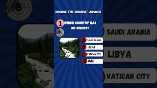 This Country Has ZERO Rivers! 🌍#geographyquiz #trivia #generalknowledge #mcq #rivers #quizshorts
