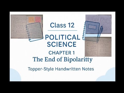 The End of Bipolarity | Class 12 Political Science Chapter 1 | Handwritten Notes | RBSE 2025 l CBSE