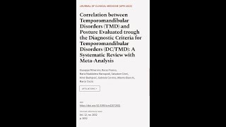 Correlation between Temporomandibular Disorders (TMD) and Posture Evaluated trough th... | RTCL.TV