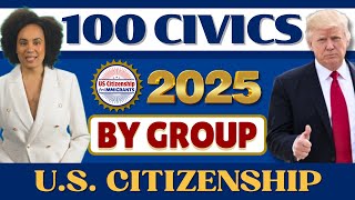 2025 USCIS Official 100 Civics Questions (2x) By Group, Easy Answers for US Citizenship Test | No.67