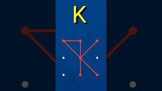 Letter K amazing pattern lock password #shorts Amazing Letter k screenlock pattern