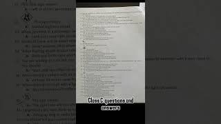 Class C questions and answers
