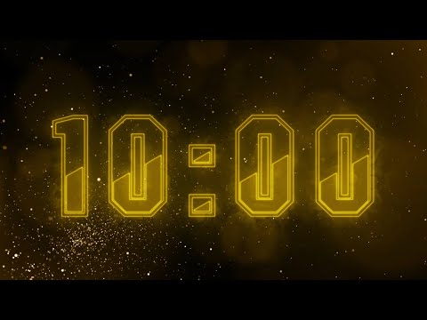 10 Minute GOLDEN Countdown Timer ✨⏳ (4K)