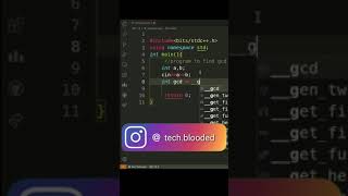 Program To Find GCD And LCM Of Numbers In C++ | C++ By Tech Blooded | #Shorts