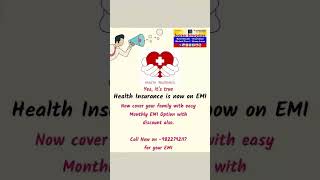 Health Insurance on Monthly EMI without interest #familyhealthinsurance #heathinsurance