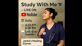 Study with me live 1 hour ✍️