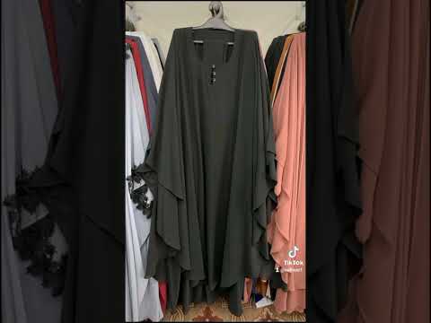 double butterfly style abaya with scarf