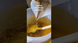 Making cold processed mango lemongrass soap w/ shea butter. #coldprocessedsoap #cpsoap #makingsoap