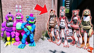 Blacklight Animatronics VS Drawkill Animatronics! (GTA 5 Mods FNAF RedHatter)