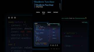 🚀✨Create a Modern Navbar with GSAP in 60 Seconds! 🚀✨ || #shorts #webdesign #shortsvideo #layoutweb