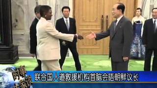 联合国人道救援机构首脑会晤朝鲜议长