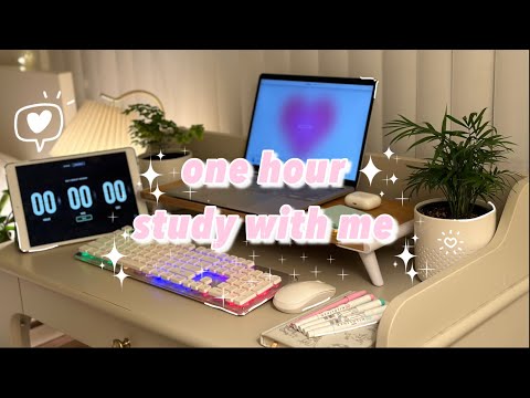 one hours study with me, real time, Lofi chill study music