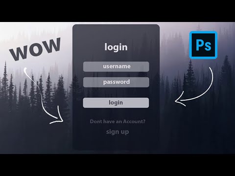 How to design a login form in PhotoShop