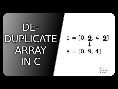 De-duplicate an array in C