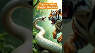 Tiger vs Snake: Jungle’s Deadliest Showdown! 🐅🐍 #WildlifeBattle #JungleFight #AnimalAttack
