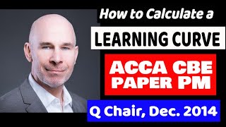 How to Calculate a Learning Curve | ACCA CBE PM question Chair | learning Index help (LogLR/Log 2)