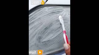 How to clean car headlight at home, Headlight restoration using toothpaste 😁 #viral #shorts #car