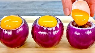 Just add the eggs to the onions and the result will be delicious ! New recipes  | so yummy