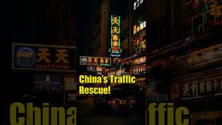 China’s Traffic Jam Rescue Service! 🏍️🚗 #ChinaFacts #Innovation #Traffic
