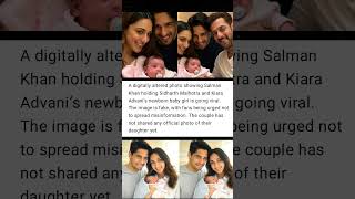 Fake Photo Alert: Sidharth &Kiara’s Baby Pic with Salman khan #SidharthKiara #SalmanKhan #ViralPhoto