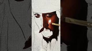 Oil portrait drawing Captain Jack sparrow. #art #oilportrait #portraitdrawing #oilpaintingportrait