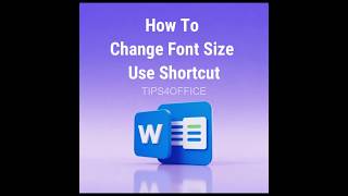 How To Change Font Size Use Shortcut In Word - Word Tips