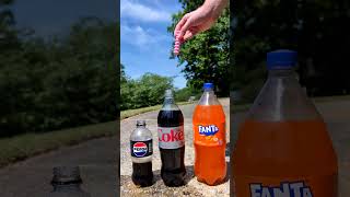 Popular Coke Sodas Vs Mentos (Coke, Sprite, Fanta) #satisfying #experiment #asmr