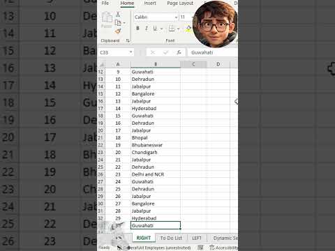 Excel: How to Use RIGHT [Function()] #excel #msoffice #function #shorts #short #tutorial