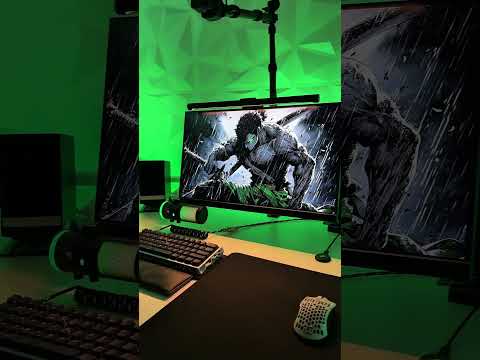 White Gaming Set up with Zoro Theme #cleansetups #gaming #gamingsetup #greenpcsetup